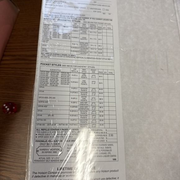 Vintage 1990 NOS Holson Pebbled Brown Blue Photo Album Holds 200 3.5"x5" Photos - Picture 3 of 5